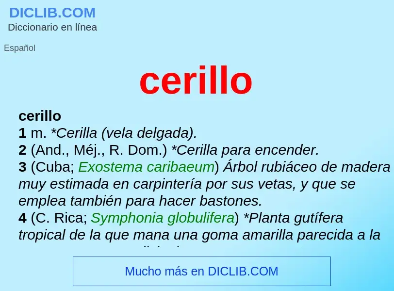 What is cerillo - meaning and definition