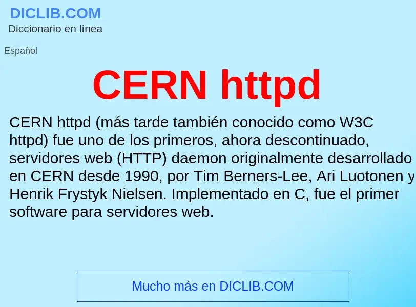 ¿Qué es CERN httpd? - significado y definición