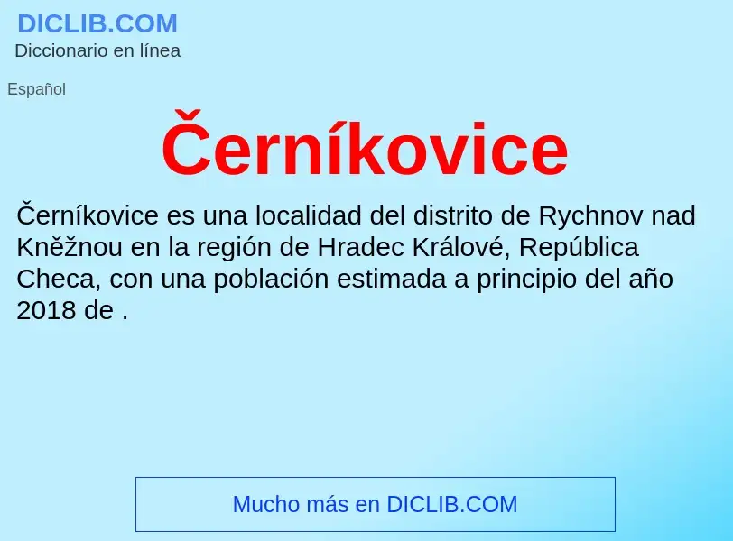 Wat is Černíkovice - definition