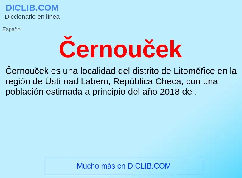 Was ist Černouček - Definition