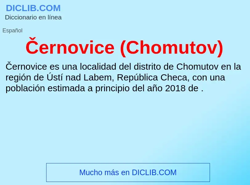 Was ist Černovice (Chomutov) - Definition