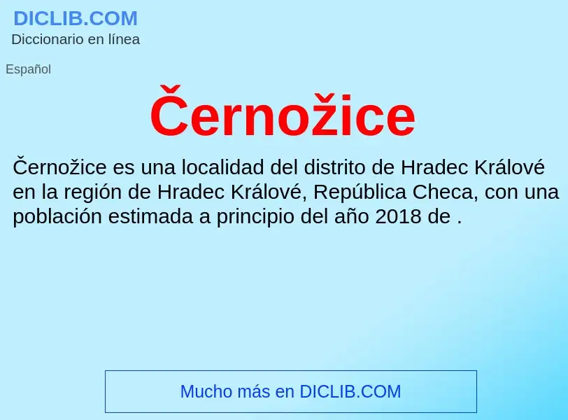 Was ist Černožice - Definition