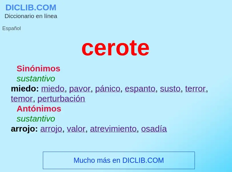 What is cerote - definition