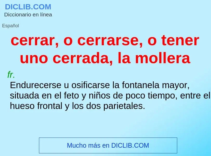 What is cerrar, o cerrarse, o tener uno cerrada, la mollera - meaning and definition