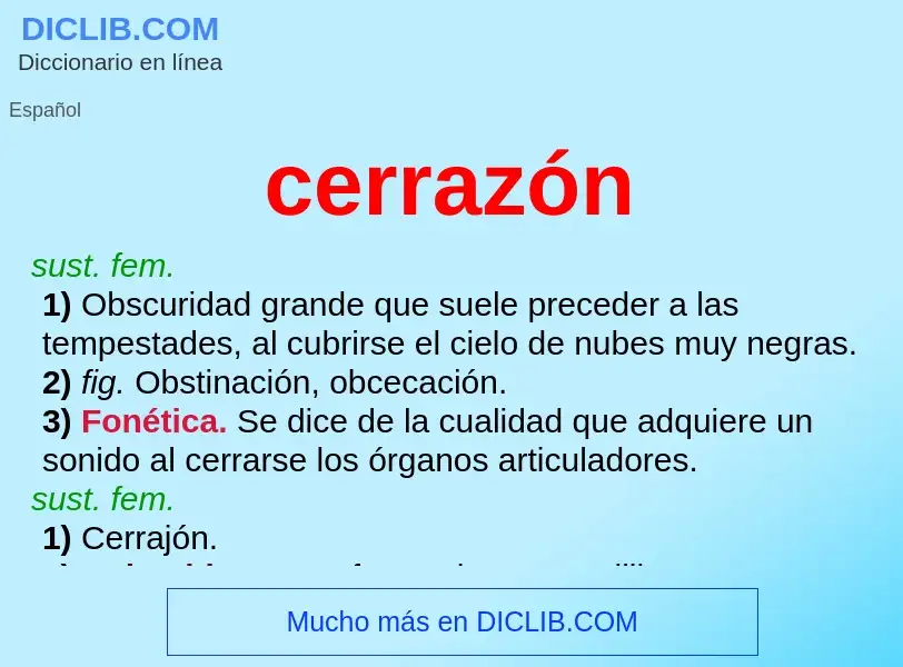 Wat is cerrazón - definition