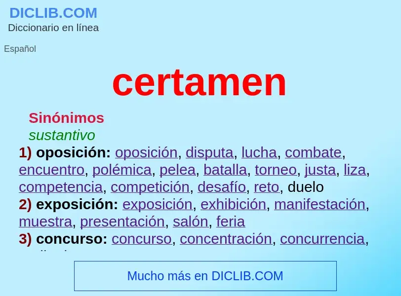 Was ist certamen - Definition