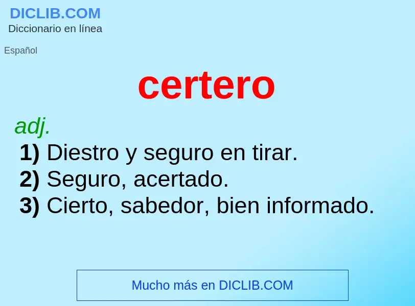 Wat is certero - definition