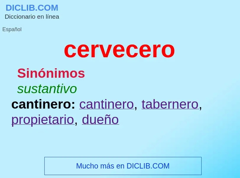 What is cervecero - meaning and definition