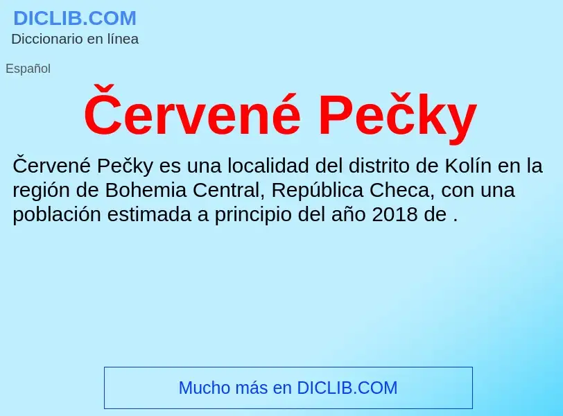 What is Červené Pečky - meaning and definition