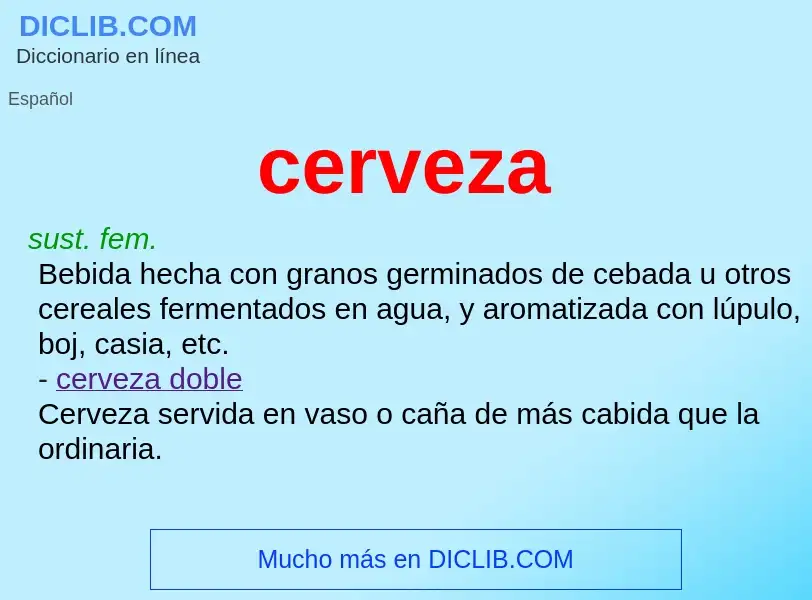 Wat is cerveza - definition