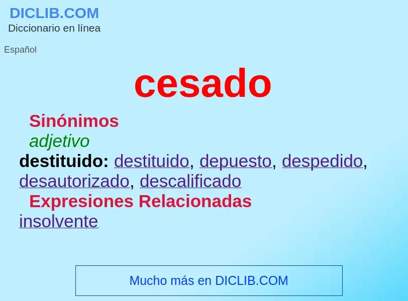 Wat is cesado - definition