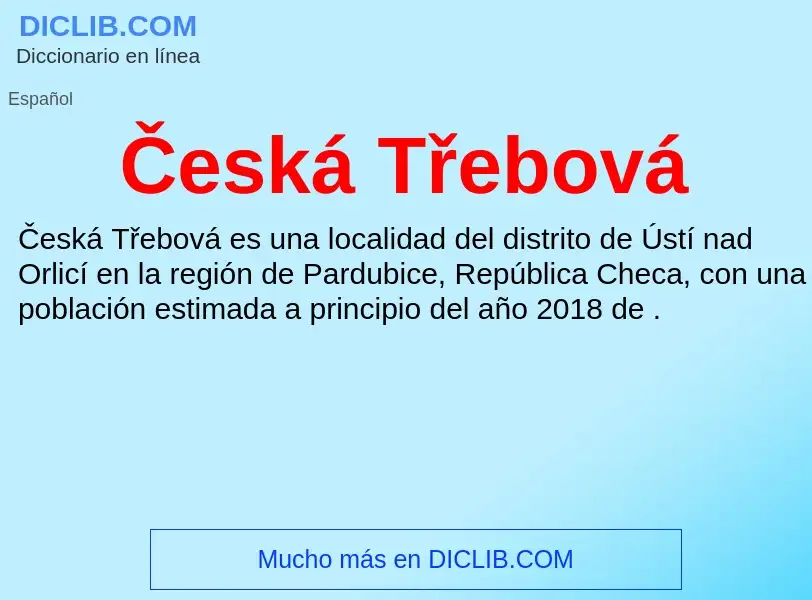 What is Česká Třebová - meaning and definition