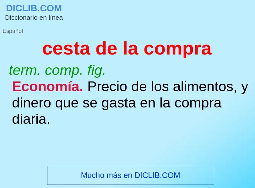 O que é cesta de la compra - definição, significado, conceito