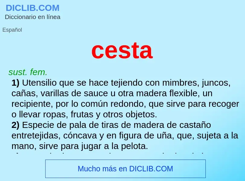 Wat is cesta - definition