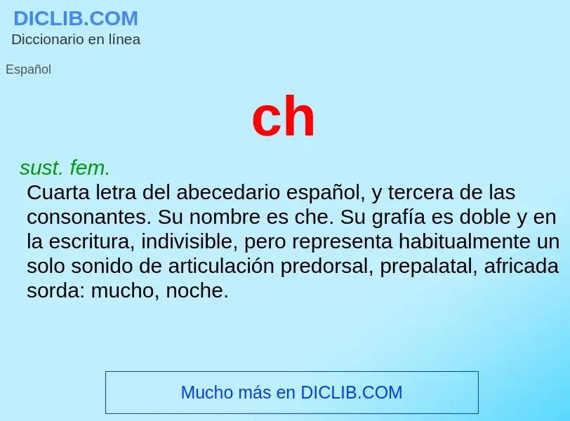 What is ch - definition