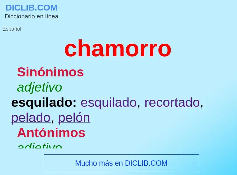 What is chamorro - meaning and definition