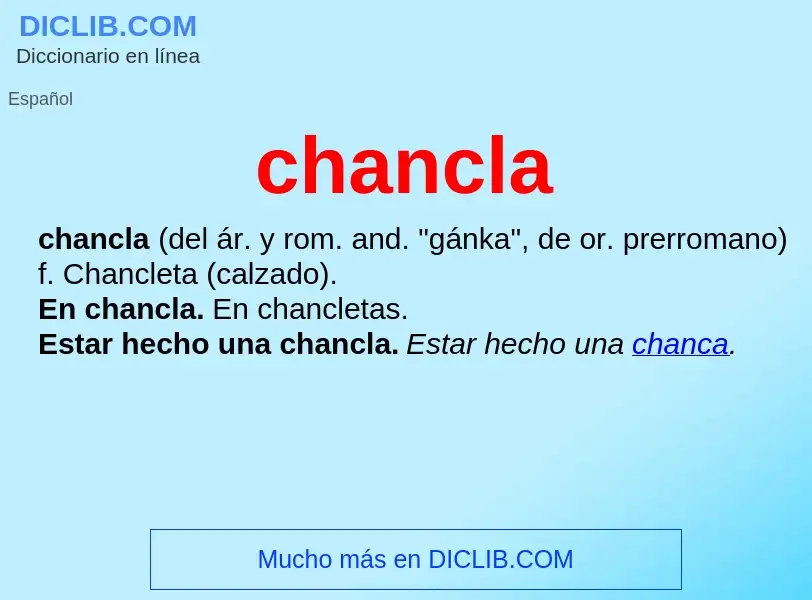 Что такое chancla - определение