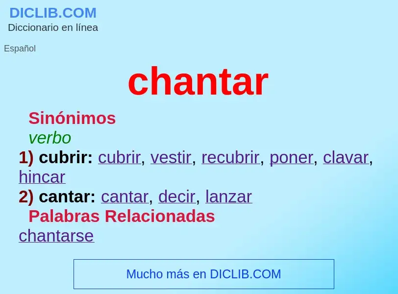 O que é chantar - definição, significado, conceito