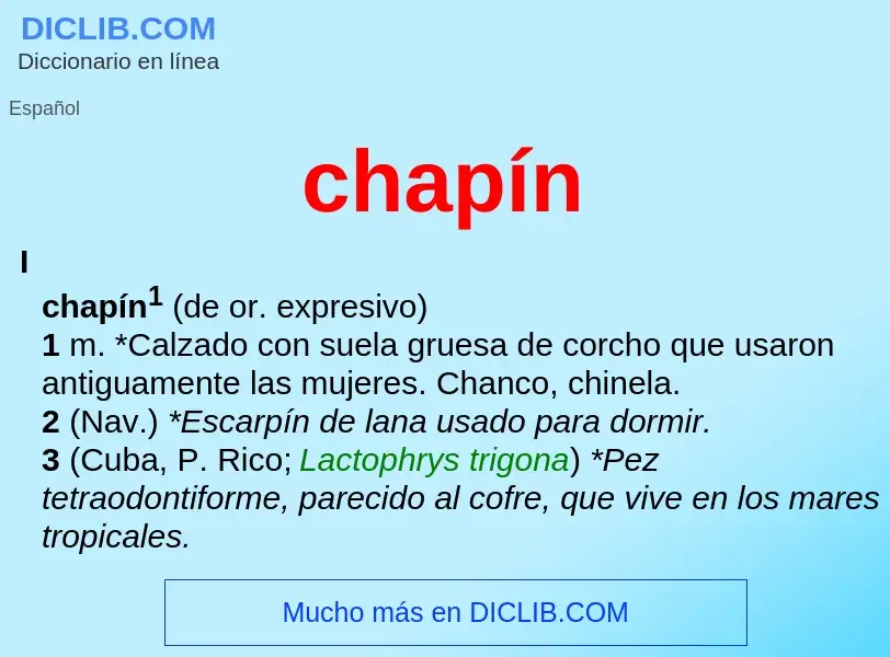 What is chapín - meaning and definition