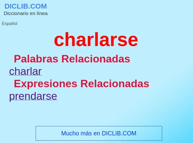 What is charlarse - meaning and definition