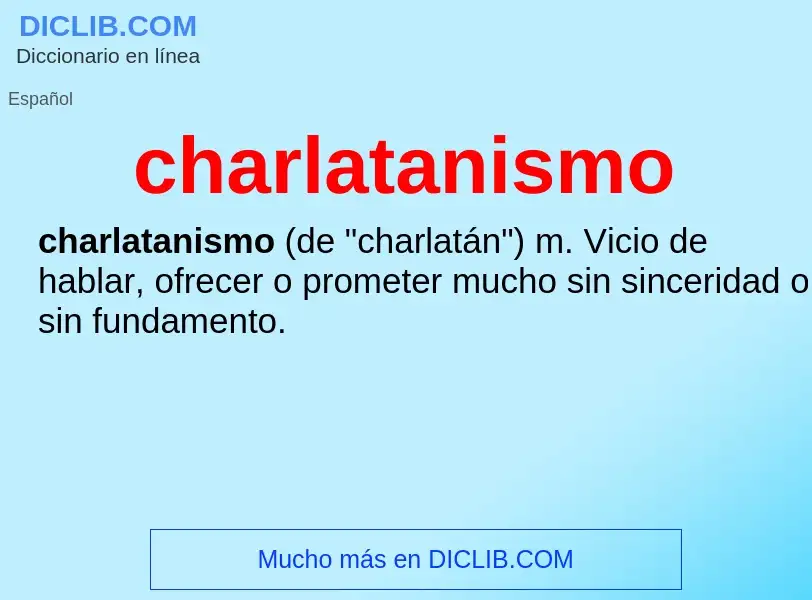 Wat is charlatanismo - definition