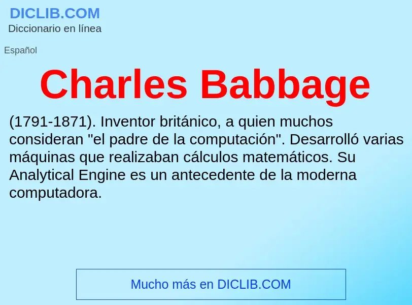 Τι είναι Charles Babbage - ορισμός