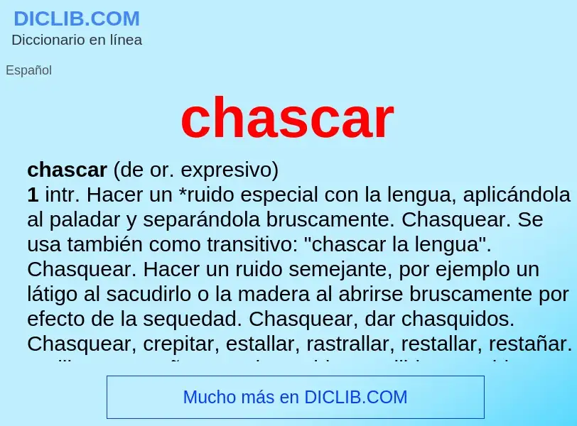 Was ist chascar - Definition