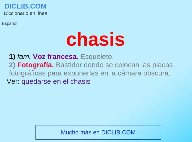 What is chasis - meaning and definition