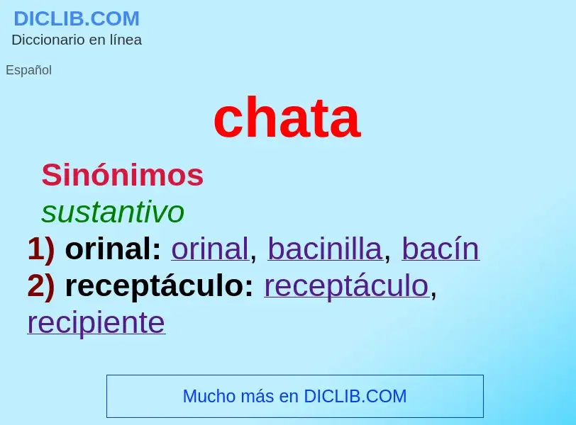 Wat is chata - definition