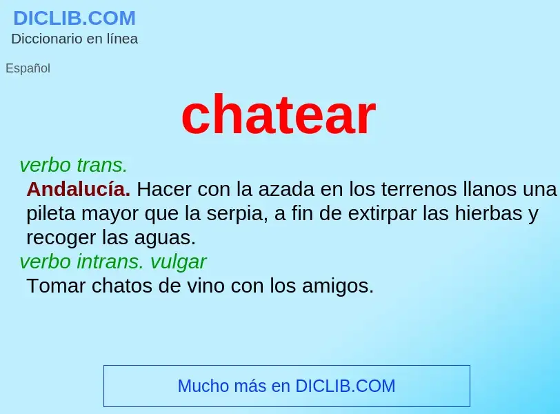 Wat is chatear - definition