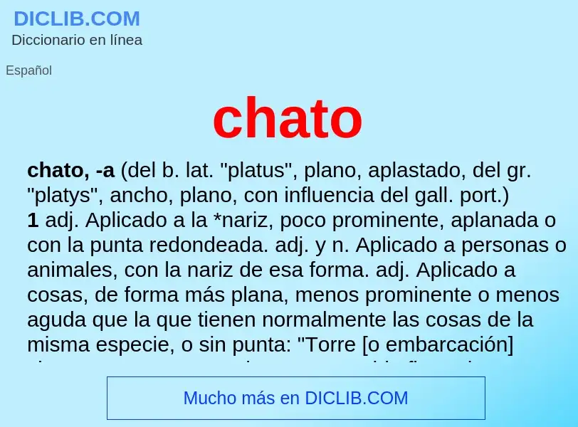 What is chato - meaning and definition