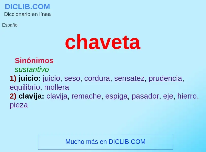 Wat is chaveta - definition