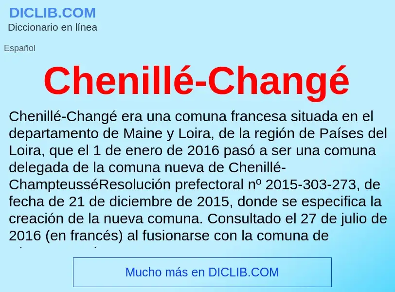 What is Chenillé-Changé - meaning and definition