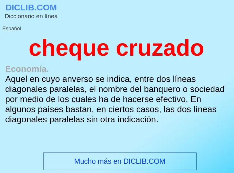 O que é cheque cruzado - definição, significado, conceito