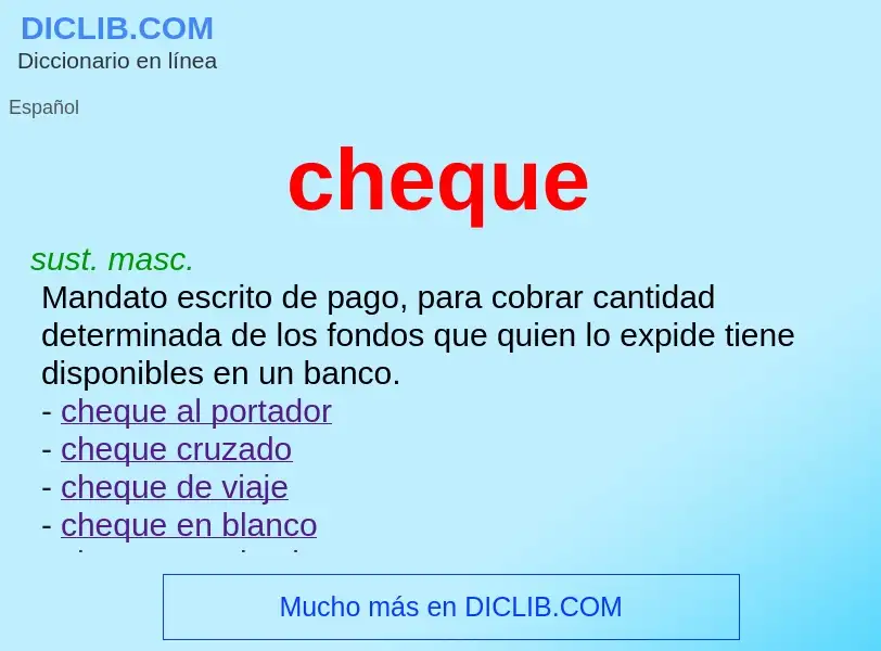 O que é cheque - definição, significado, conceito