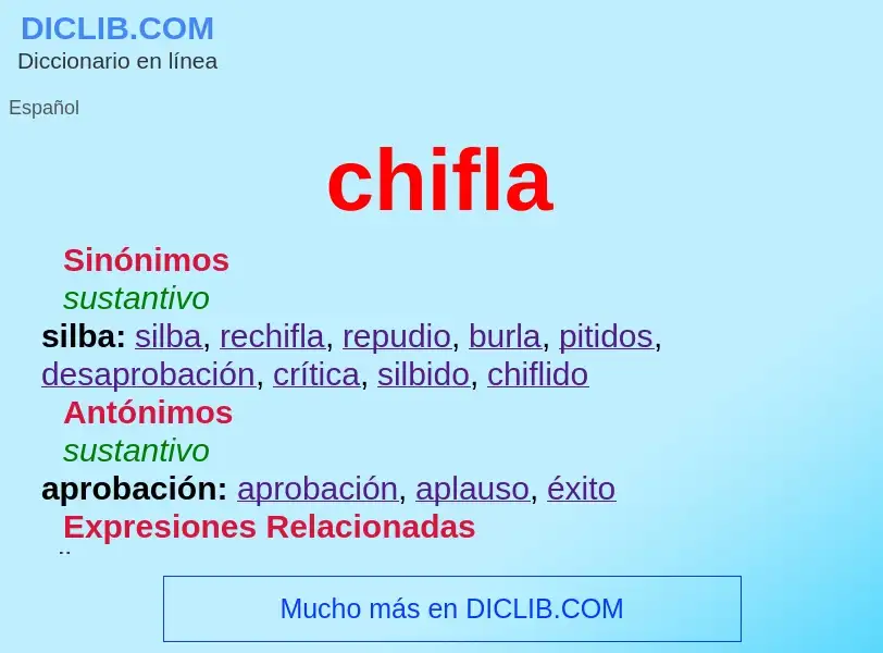 O que é chifla - definição, significado, conceito