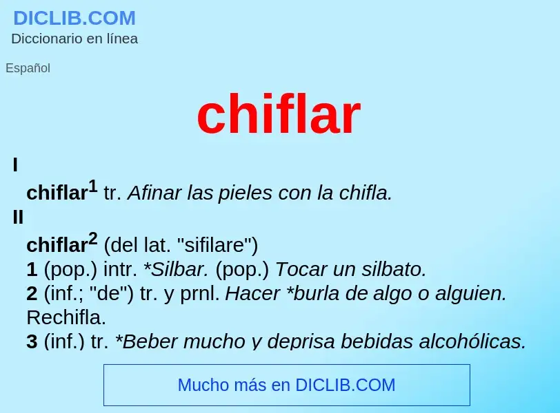 Wat is chiflar - definition