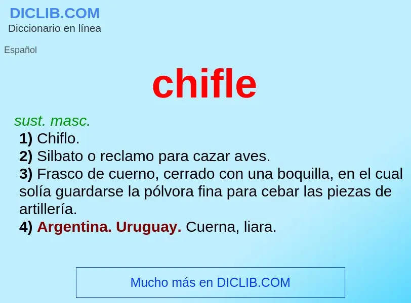 O que é chifle - definição, significado, conceito