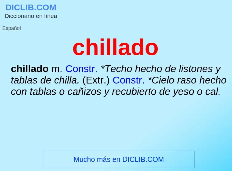 Что такое chillado - определение