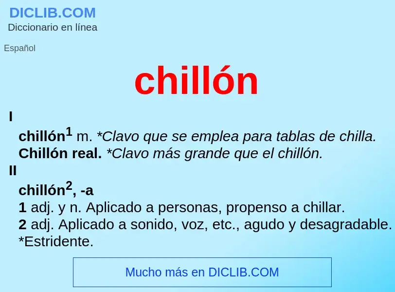 Che cos'è chillón - definizione