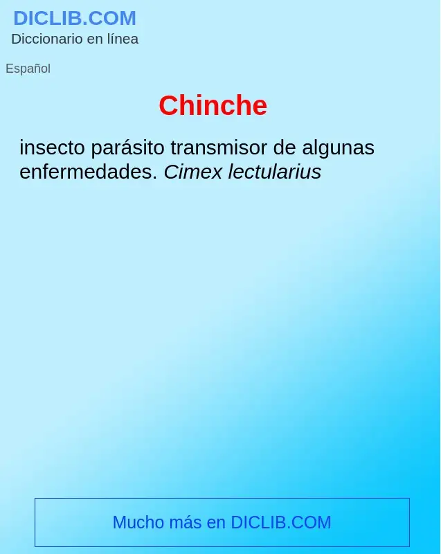 Wat is Chinche - definition