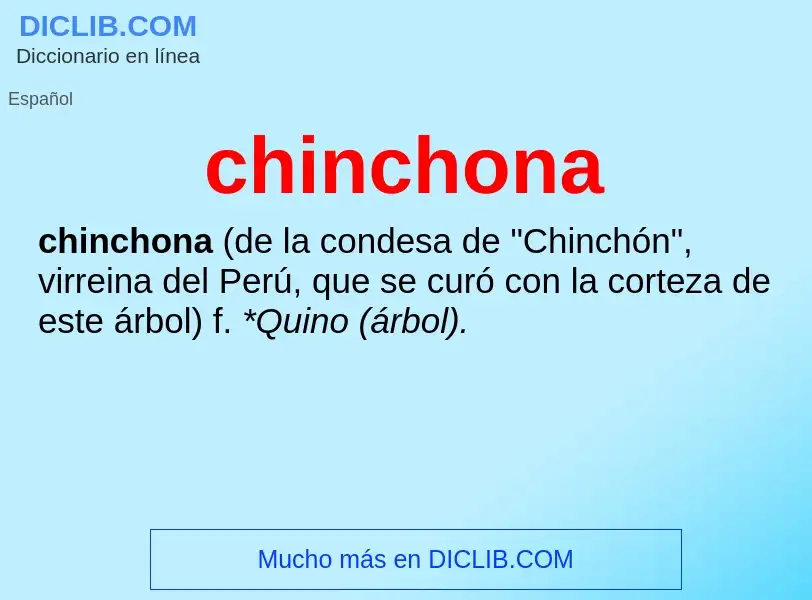 What is chinchona - definition