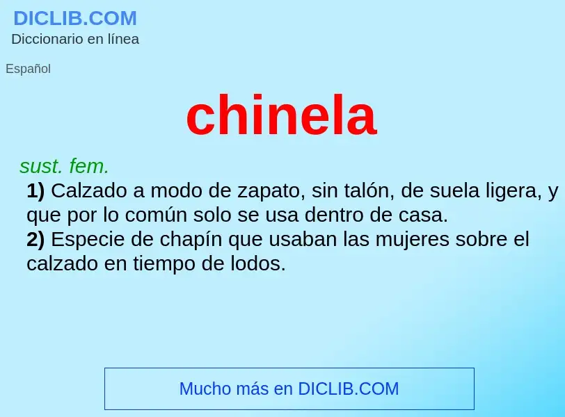 Che cos'è chinela - definizione