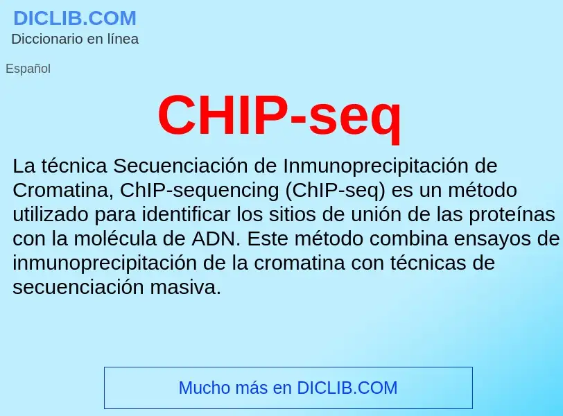 Что такое CHIP-seq - определение