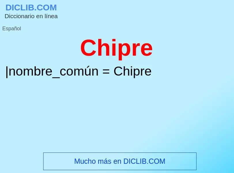 ¿Qué es Chipre? - significado y definición