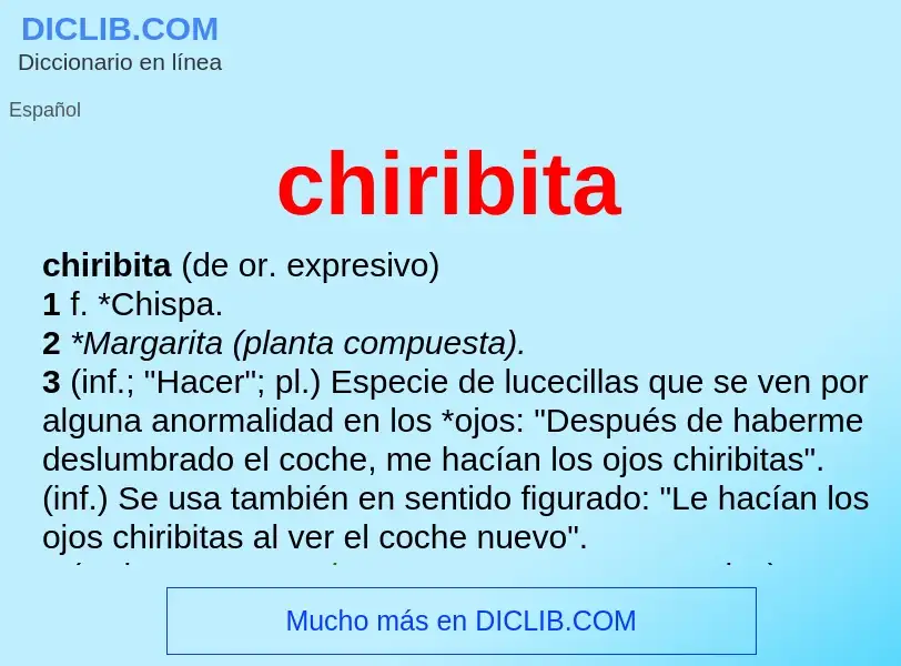 Was ist chiribita - Definition