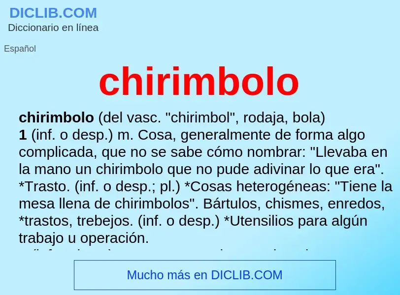 Che cos'è chirimbolo - definizione