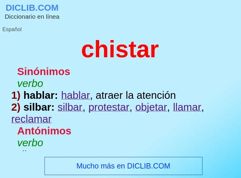 What is chistar - meaning and definition