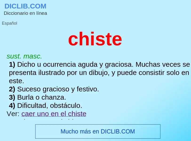 Wat is chiste - definition