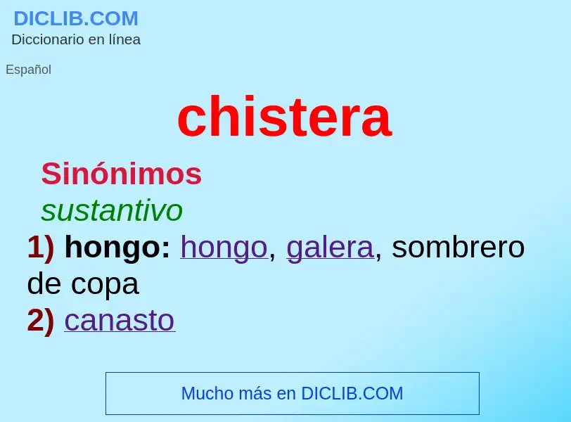 Wat is chistera - definition